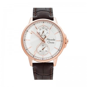 Alexandre Christie AC 6576 Rosegold White Leather MFLRGSL